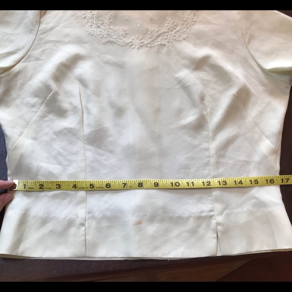 Vintage Judy Bond pale green blouse - Picture 10 of 11